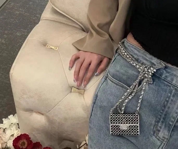 silver crystal fashion accessory for women - alternate angle view 8