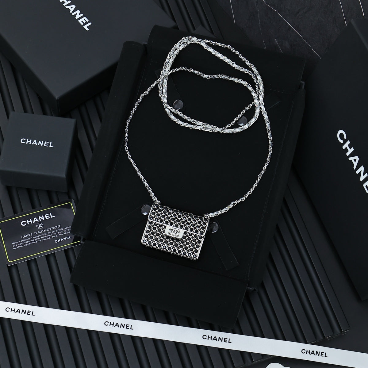 silver crystal fashion accessory for women - product detail view