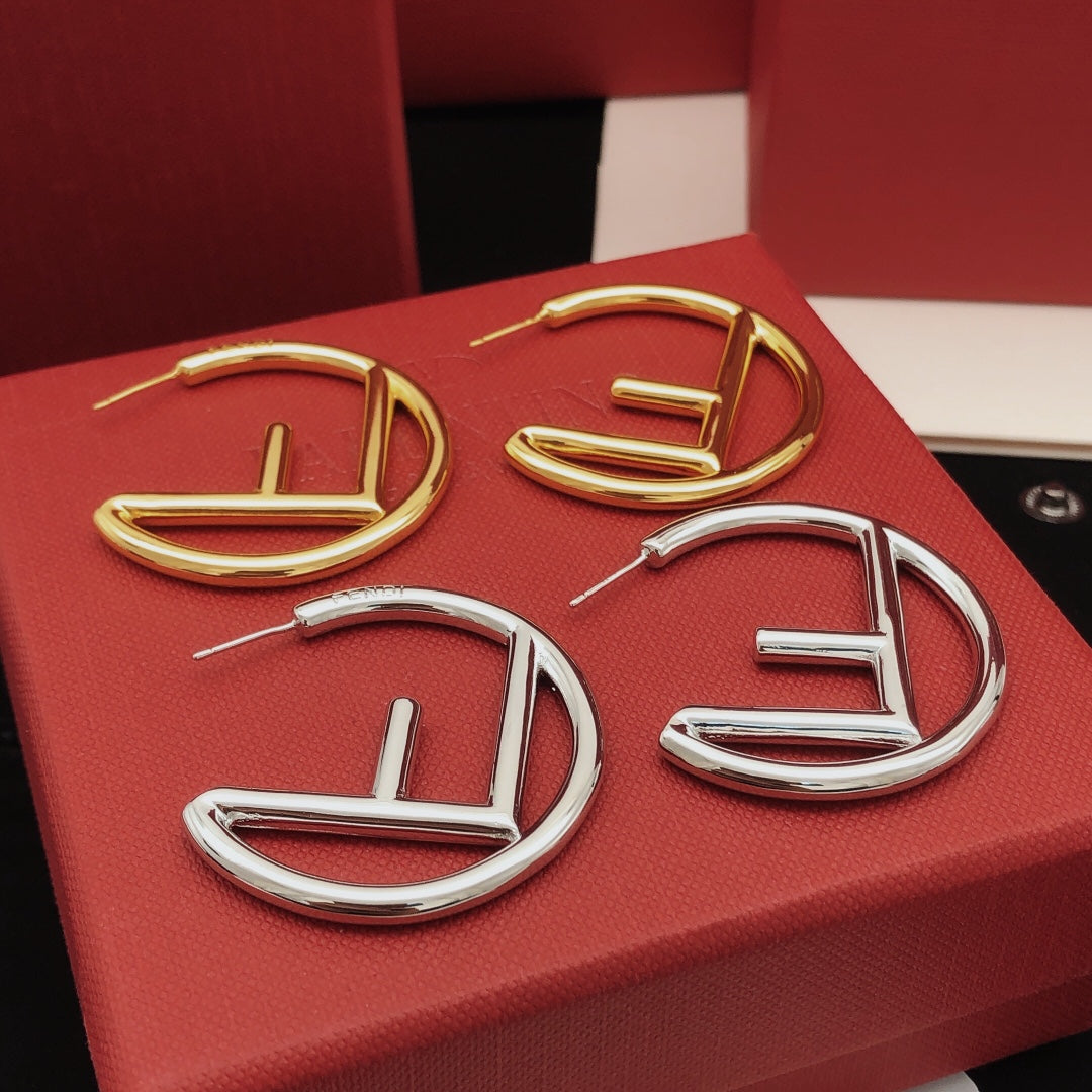 yellow brass Hook Earrings for women - alternate angle view 8