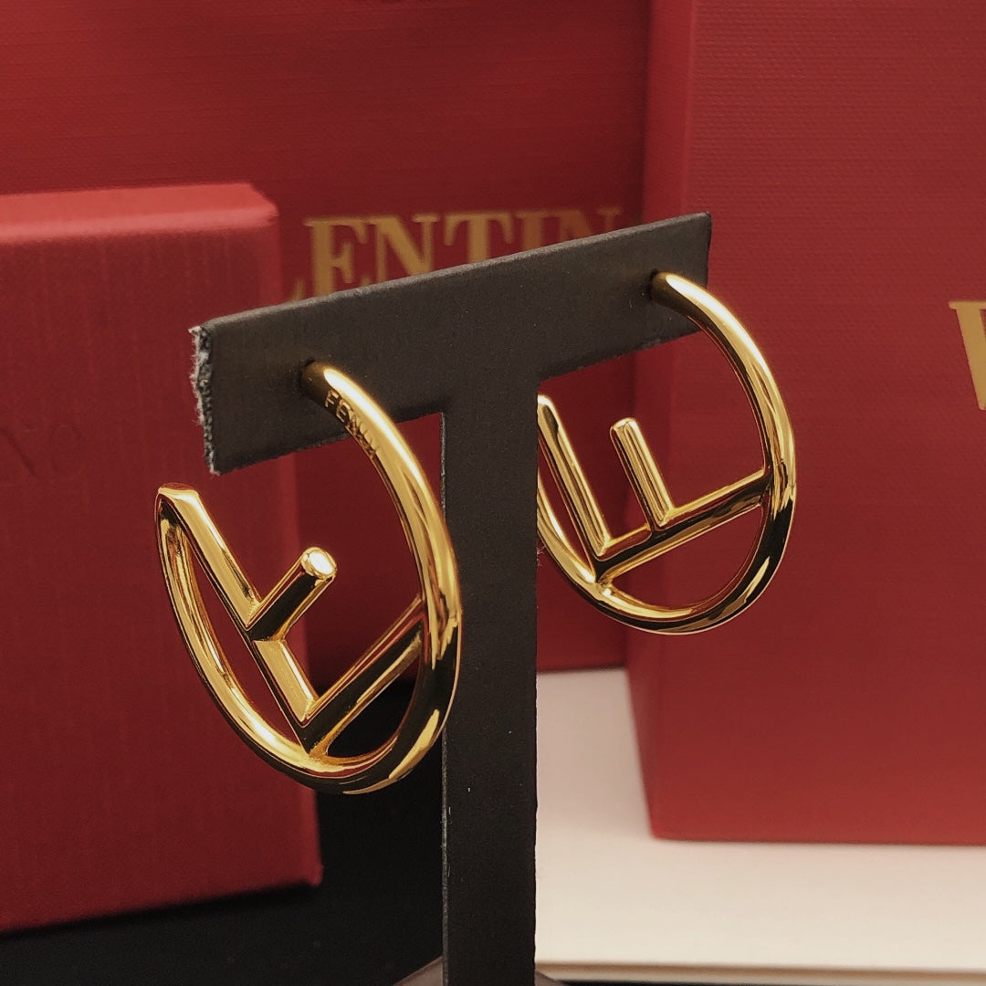 yellow brass Hook Earrings for women - alternate angle view 9