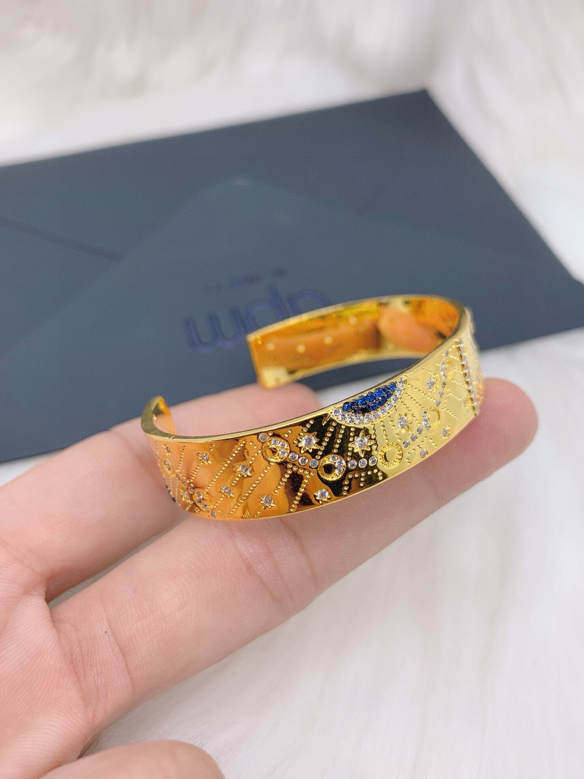 gold moon Bangle for women - alternate angle view 8