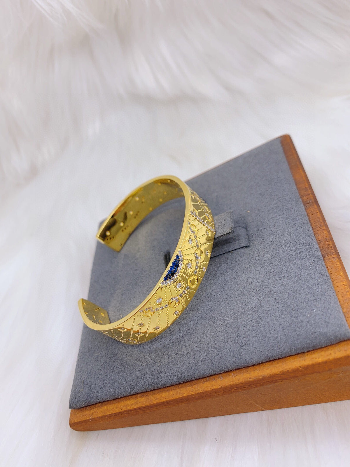gold moon Bangle for women - alternate angle view 7