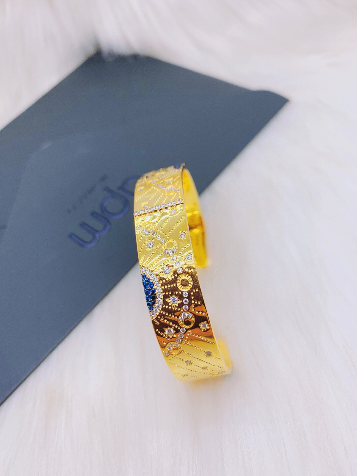 gold moon Bangle for women - alternate angle view 4
