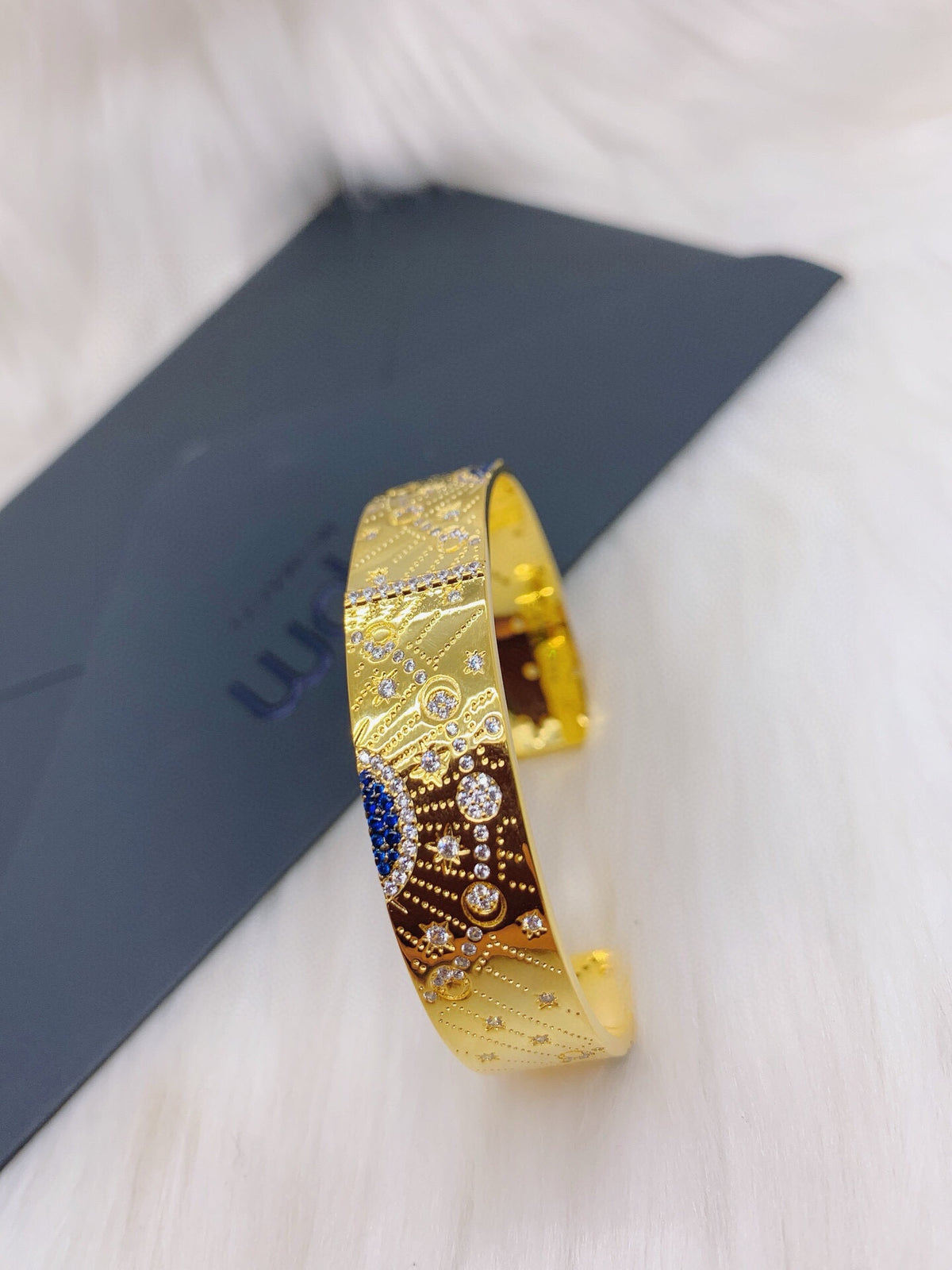 gold moon Bangle for women - alternate angle view 5