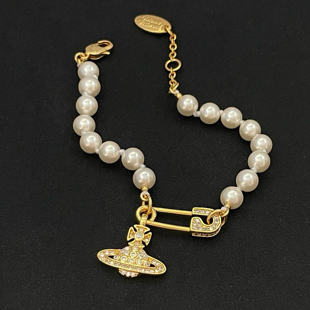 pink pearl Jewelry Set for kids - alternate angle view 2
