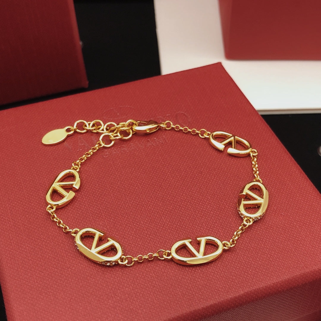 gold brass Bracelet for women - alternate angle view 2