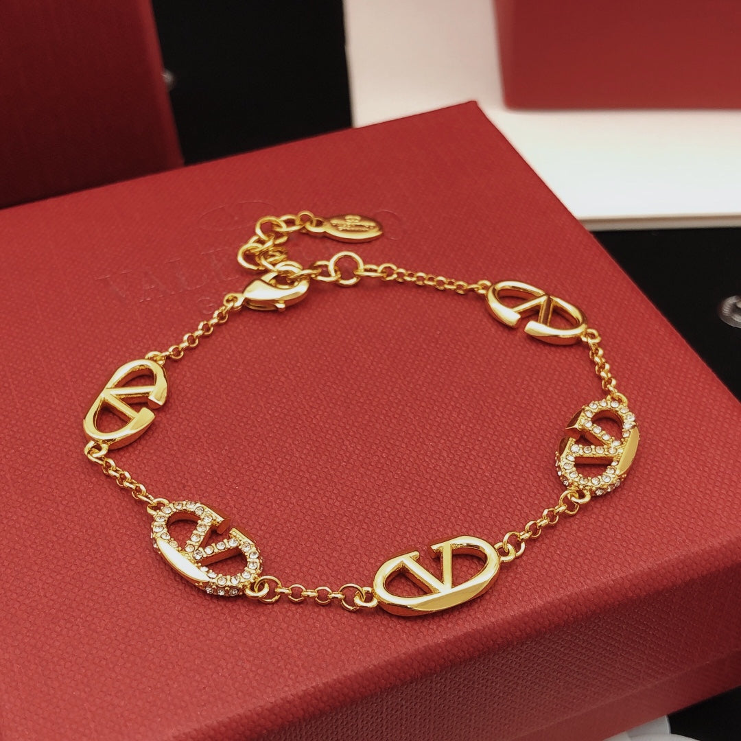 gold brass Bracelet for women - product detail view