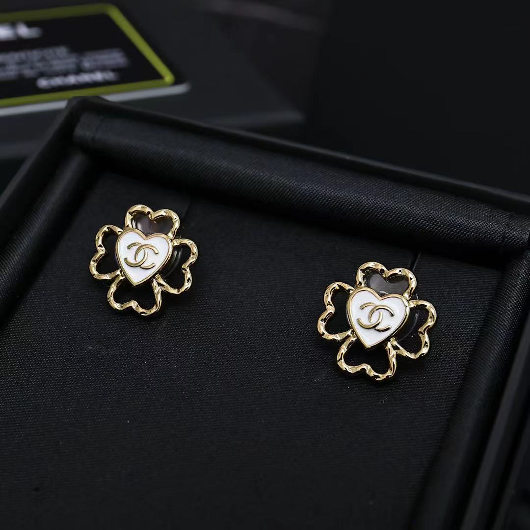 heart Stud Earrings for unisex couple - alternate angle view 2