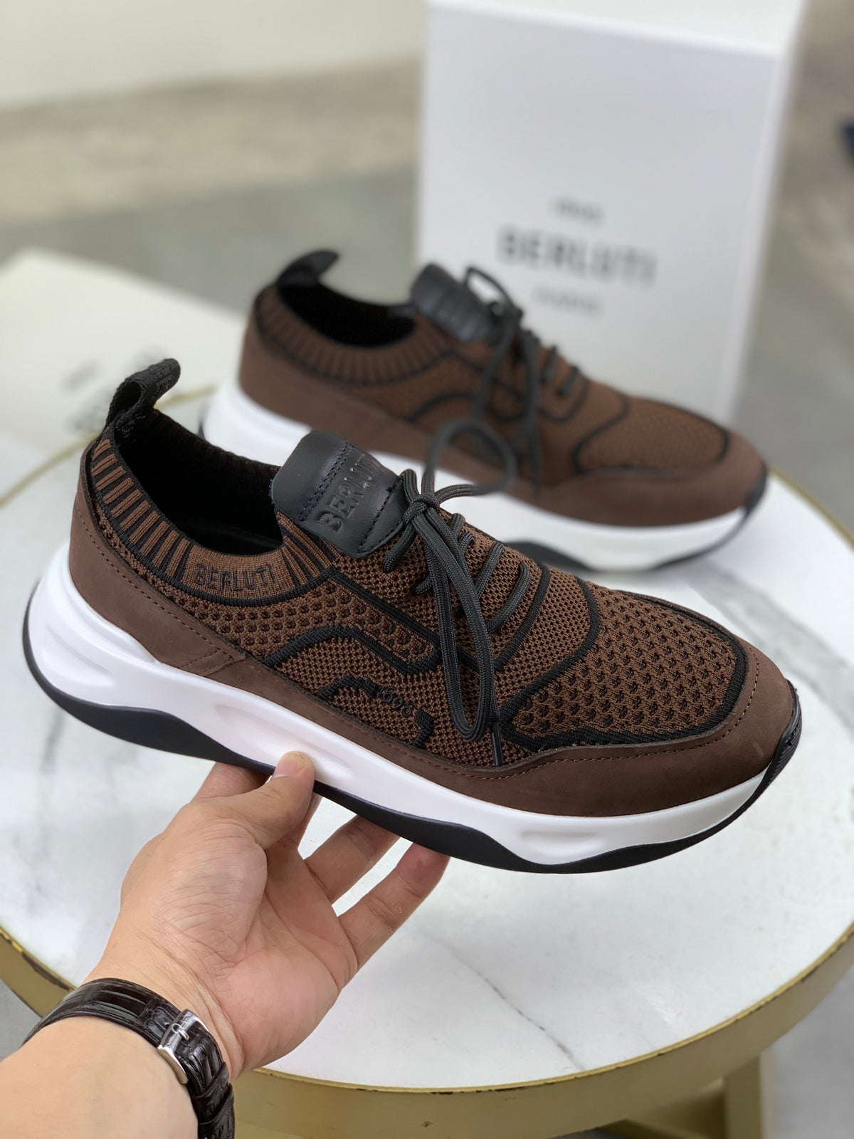 Berluti Men's Edge-Last Leather Casual Shoes