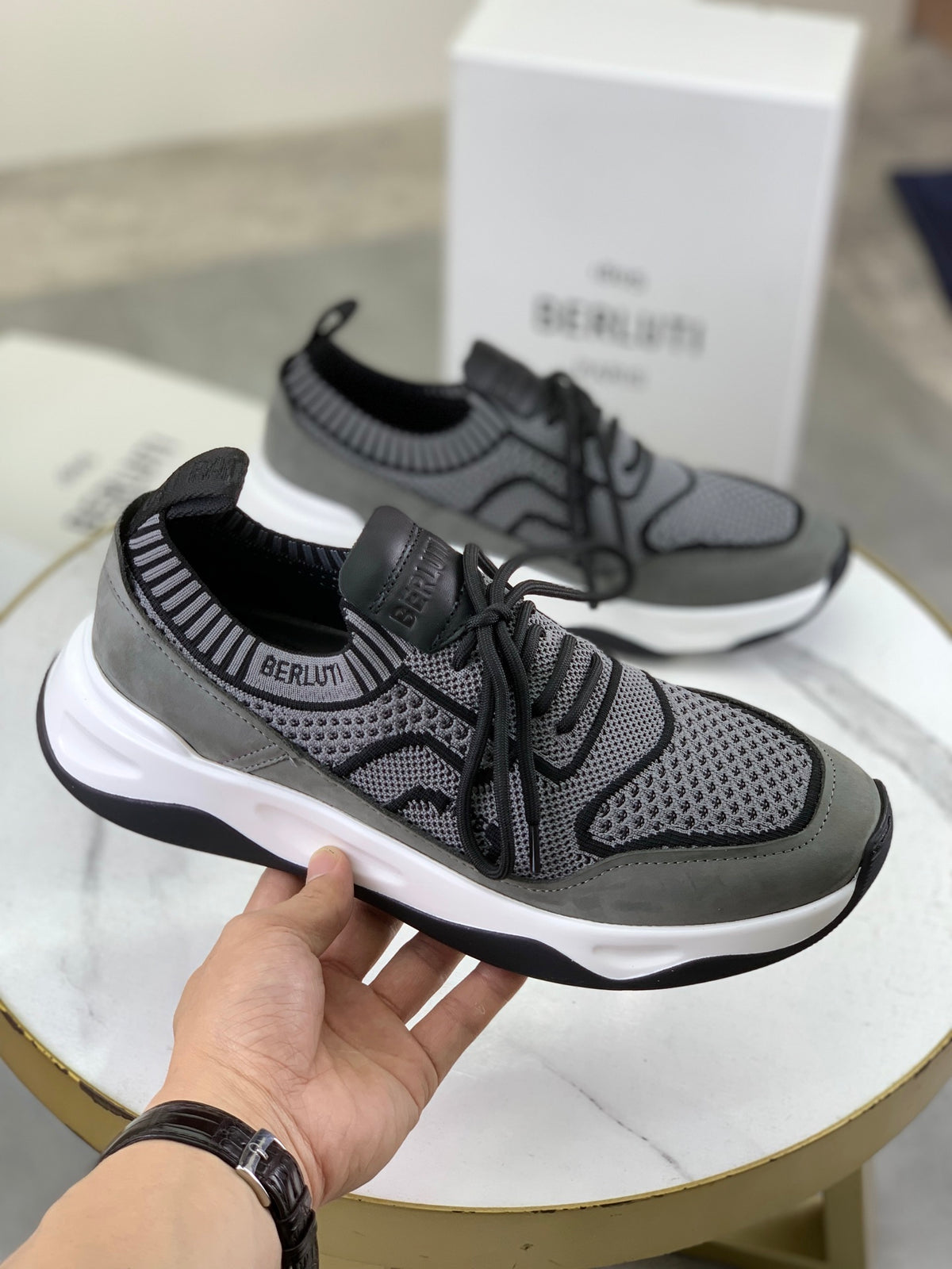 Berluti Men's Edge-Last Leather Casual Shoes