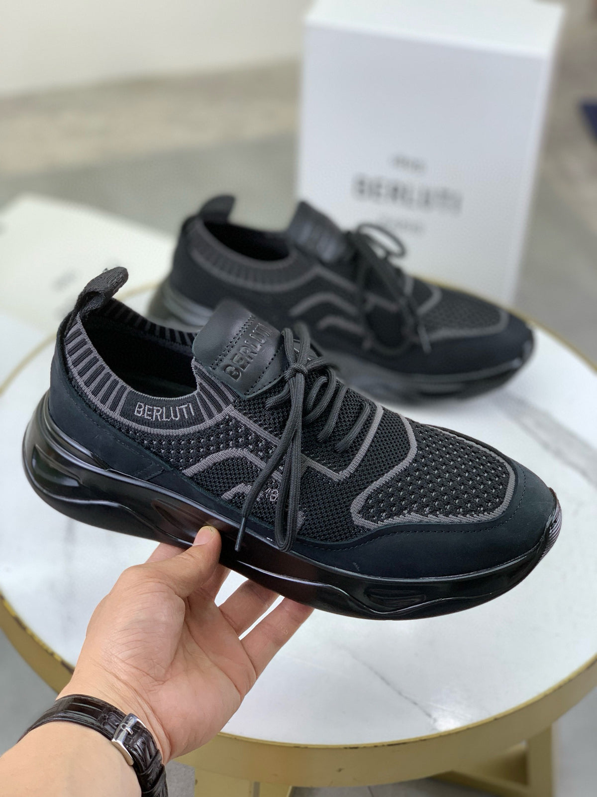 Berluti Men's Edge-Last Leather Casual Shoes