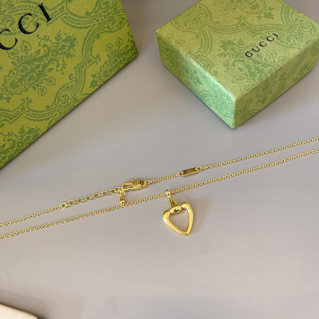 gold heart Pendant for men - alternate angle view 3