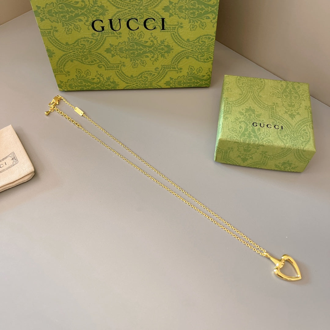 gold heart Pendant for men - alternate angle view 2