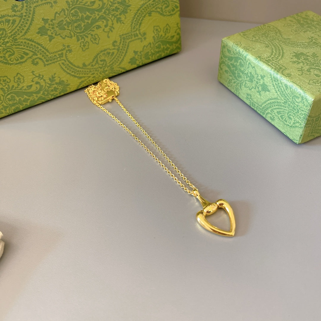 gold heart Pendant for men - alternate angle view 5