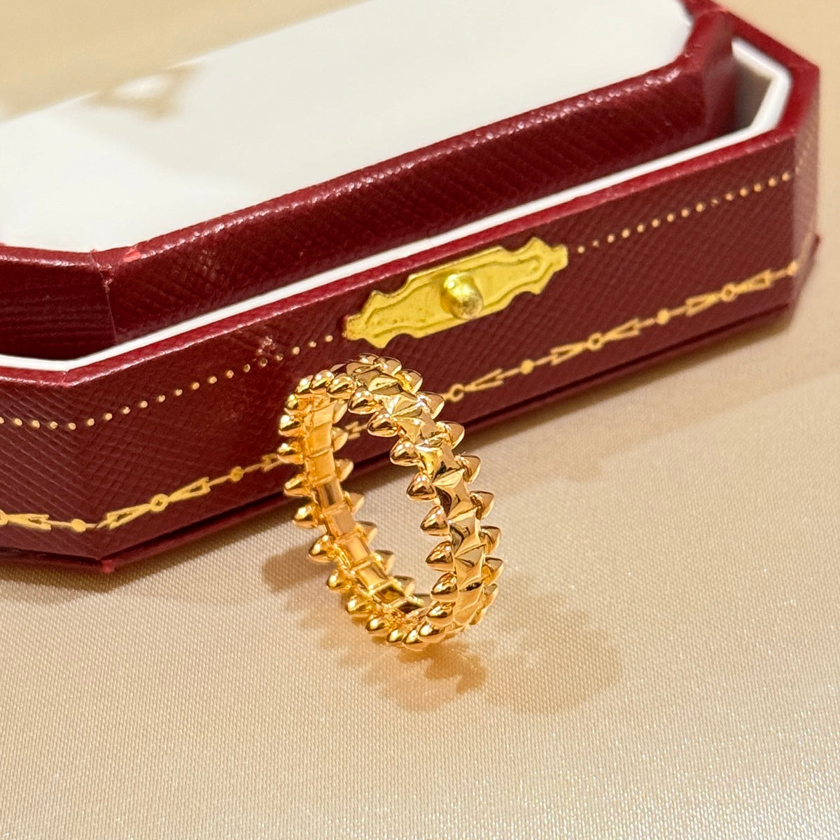 rose gold rose Ring for women - product detail view