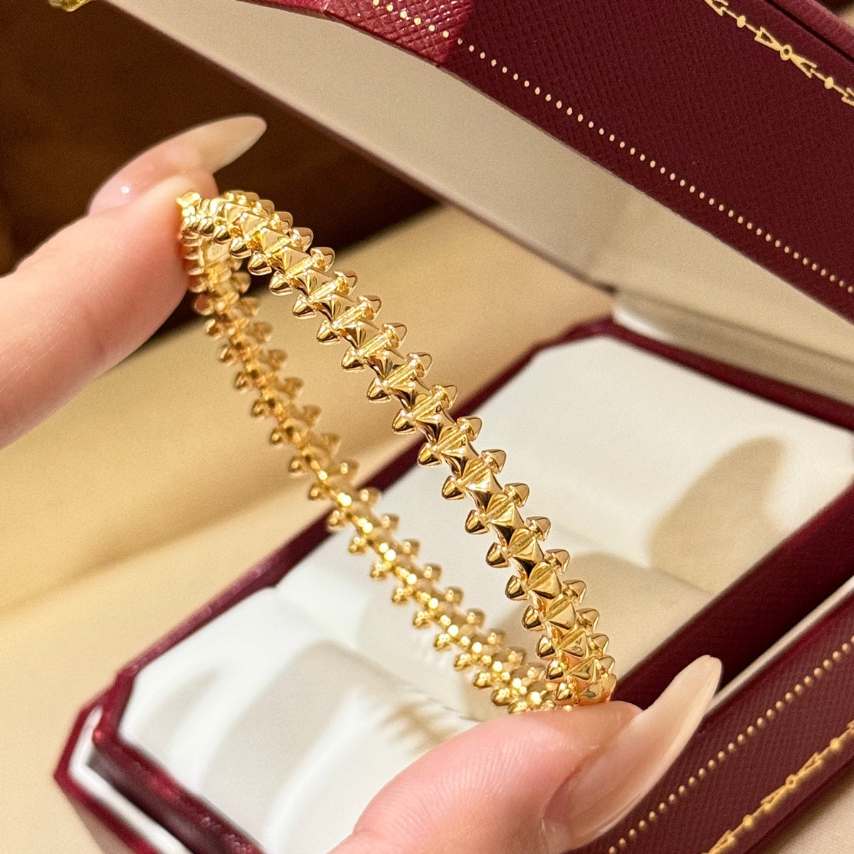 rose gold rose Bangle for women - alternate angle view 4