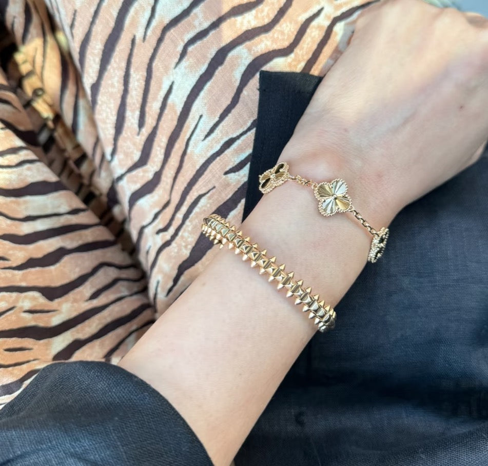rose gold rose Bangle for women - alternate angle view 5