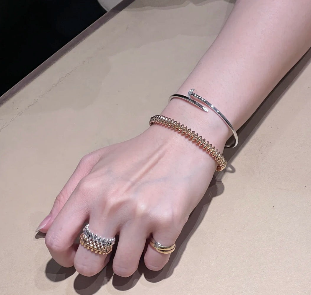 rose gold rose Bangle for women - alternate angle view 8