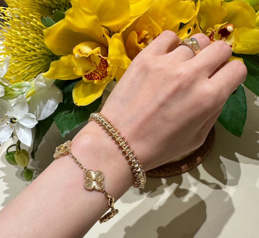 rose gold rose Bangle for women - alternate angle view 6