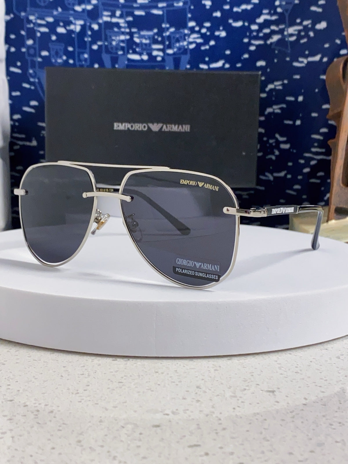 purple metal sun Sunglasses for men - product detail view
