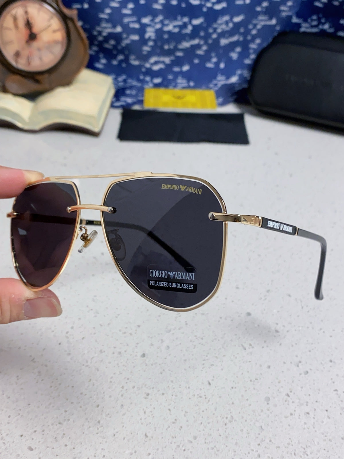 purple metal sun Sunglasses for men - alternate angle view 6