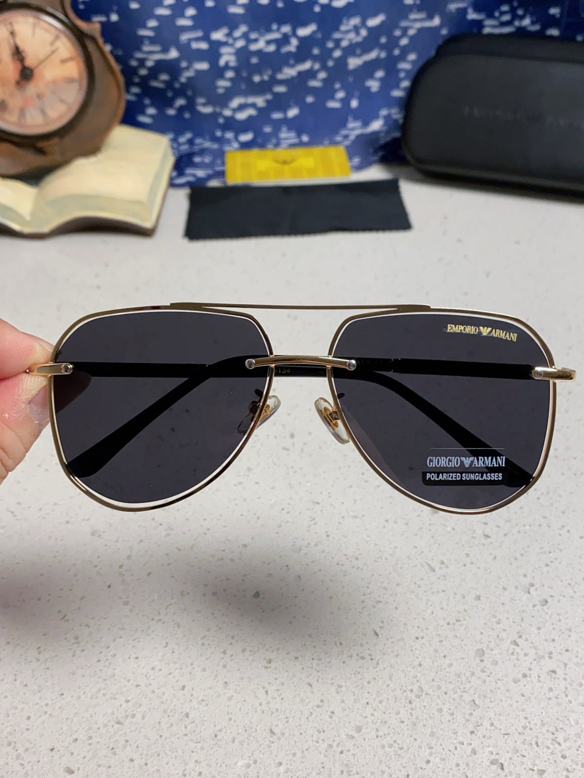 purple metal sun Sunglasses for men - alternate angle view 4