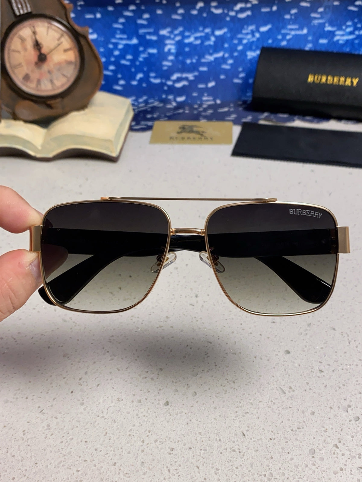 purple metal sun Sunglasses for men - alternate angle view 4