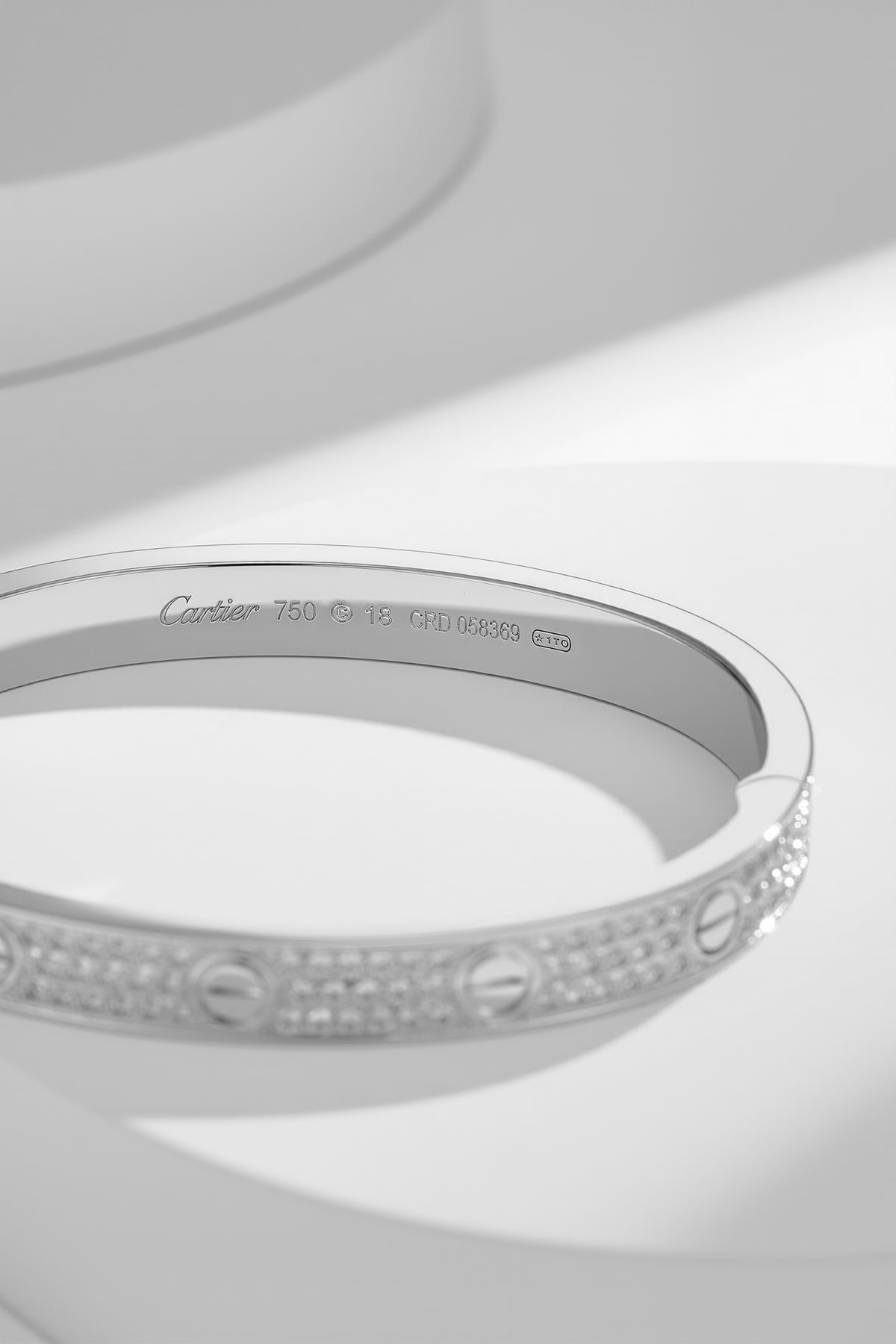 gold crystal unique Bangle for women - alternate angle view 3