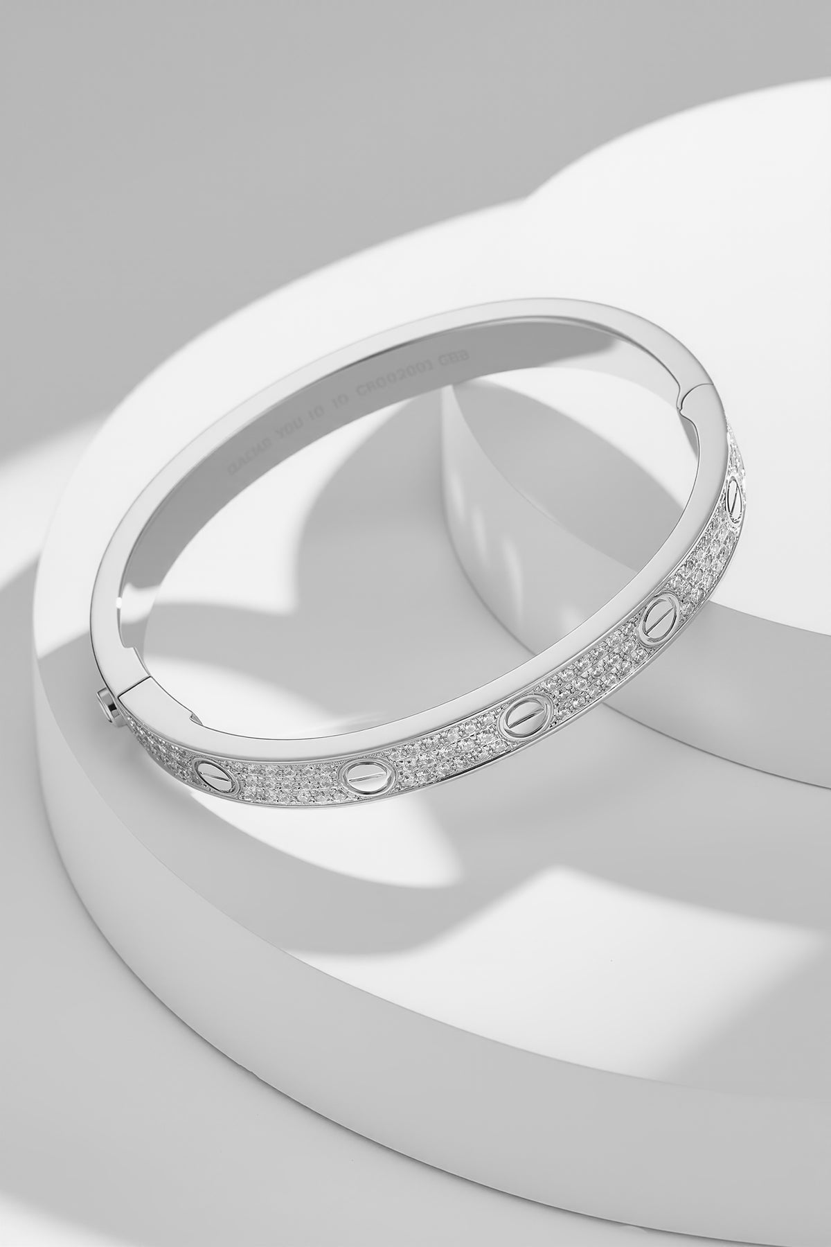 gold crystal unique Bangle for women - alternate angle view 4