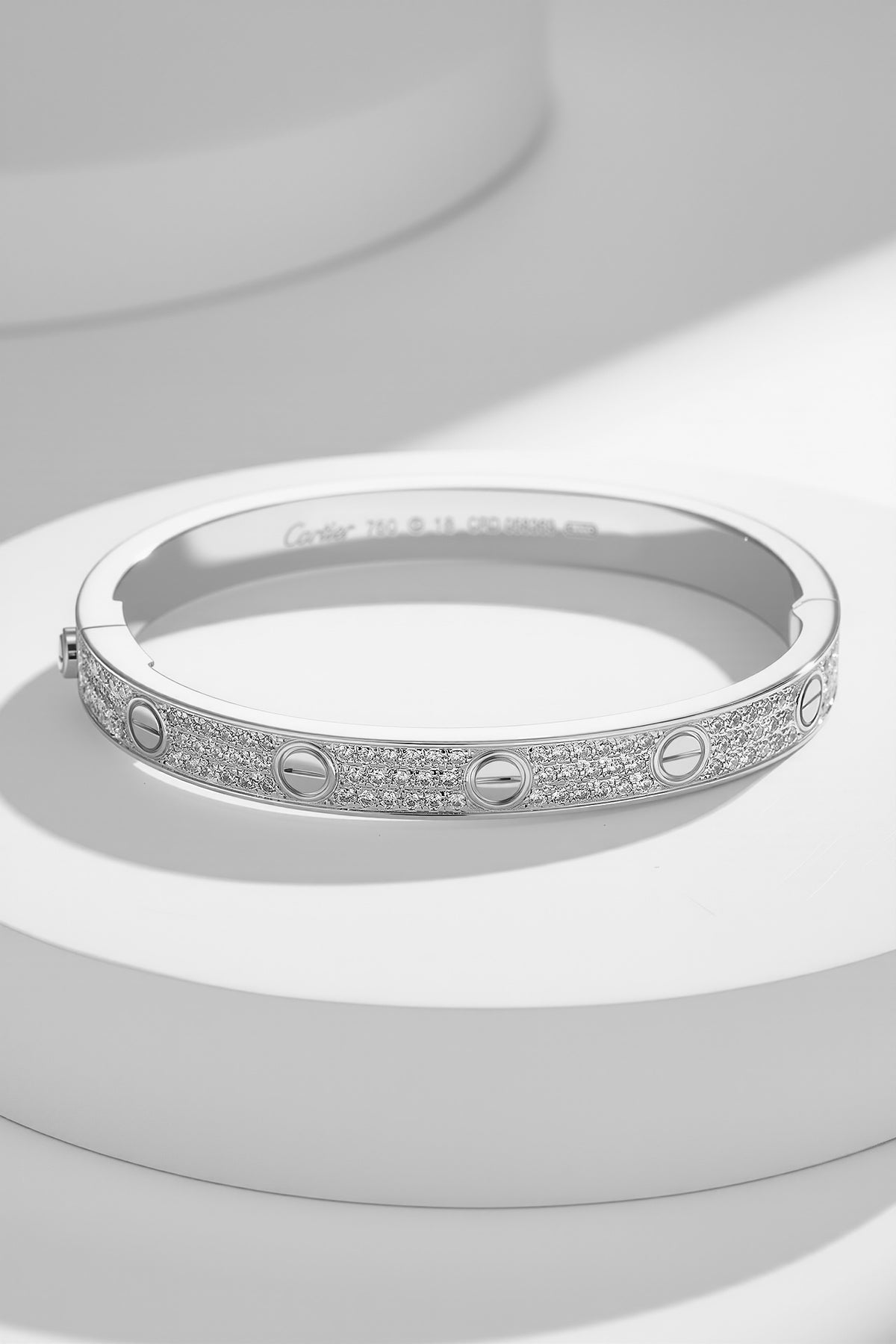 gold crystal unique Bangle for women - alternate angle view 2
