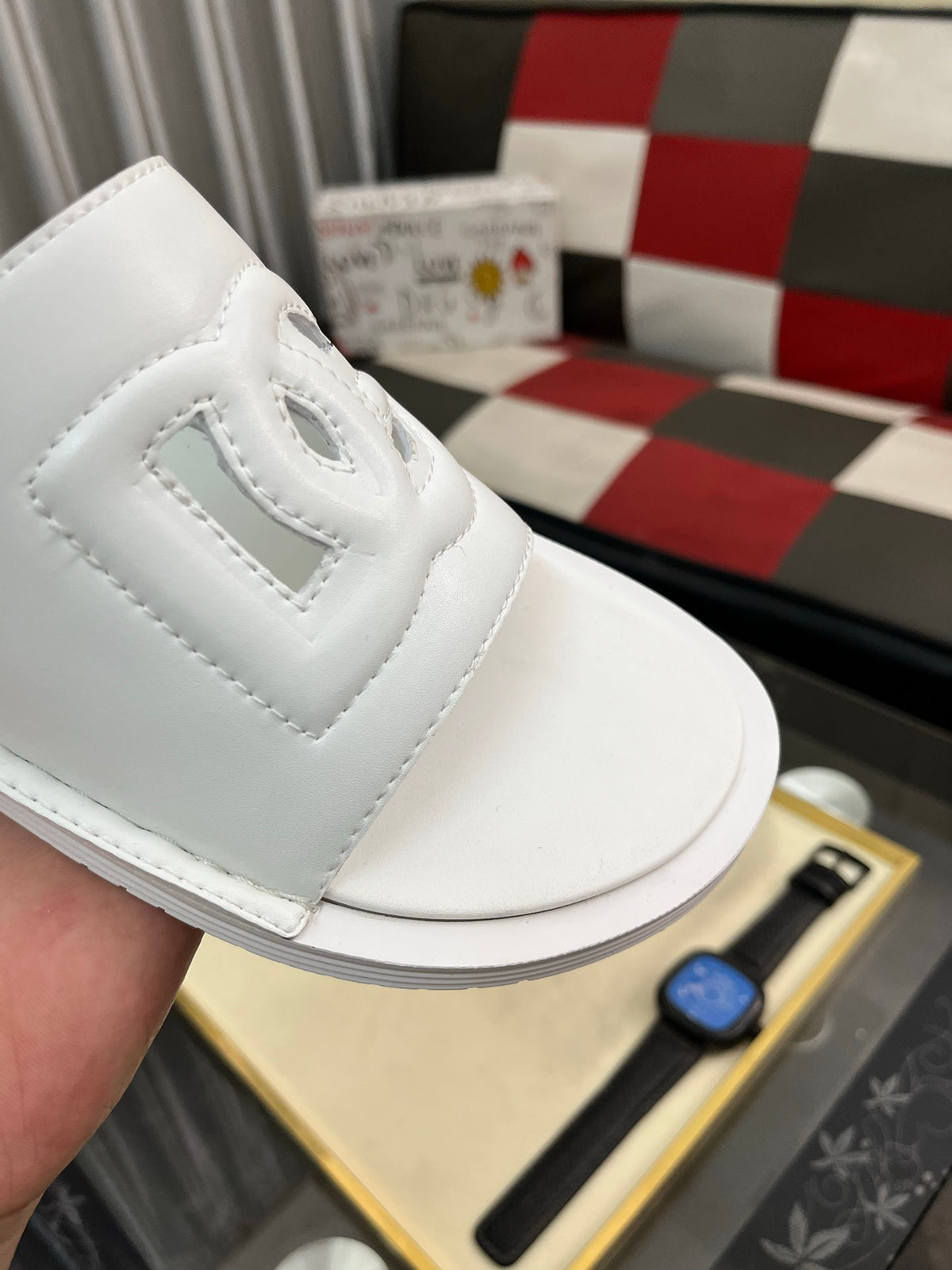 Dolce & Gabbana DG Men's PVC Slides with Molded TPU Sole