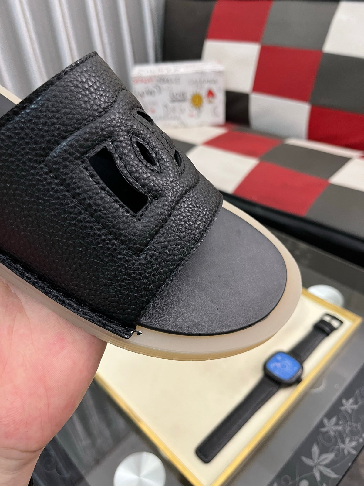 Dolce & Gabbana DG Men's PVC Slides with Molded TPU Sole