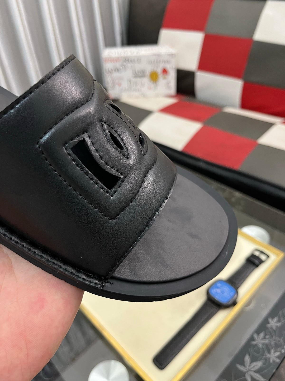 Dolce & Gabbana DG Men's PVC Slides with Molded TPU Sole