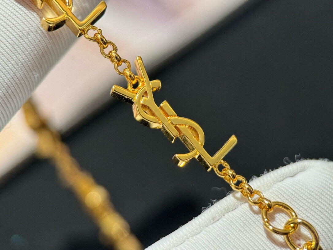 yellow brass stylish Bracelet for women - alternate angle view 8