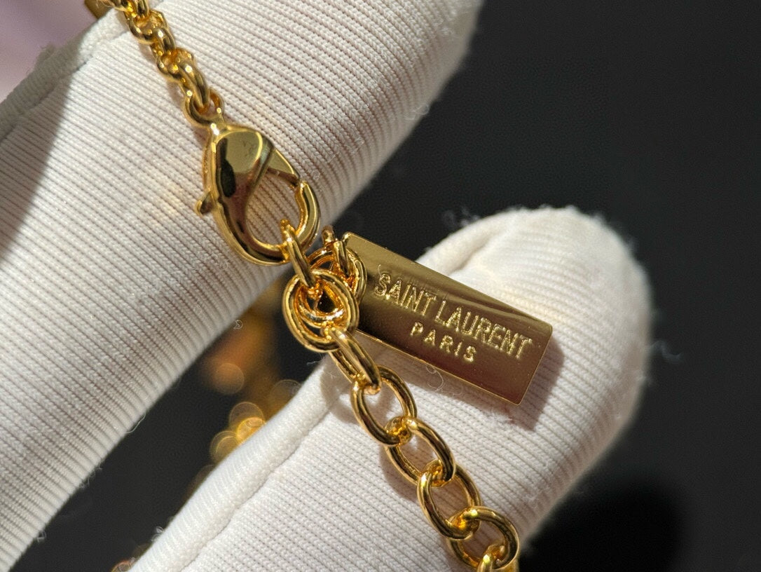 yellow brass stylish Bracelet for women - alternate angle view 7