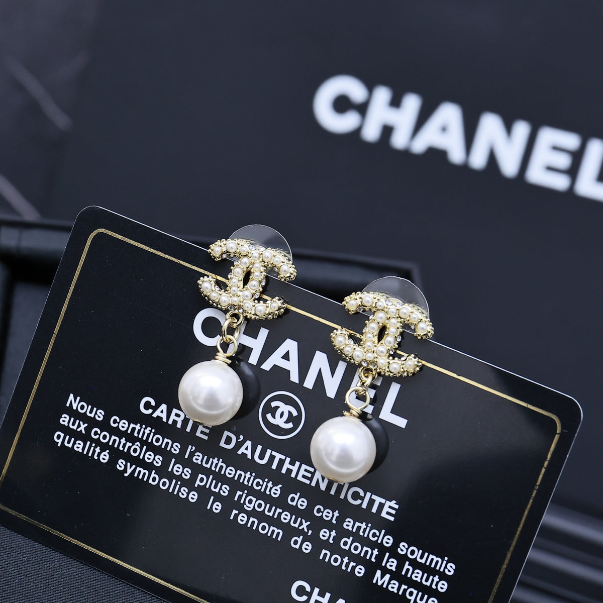 pearl Drop Earrings for women - product detail view