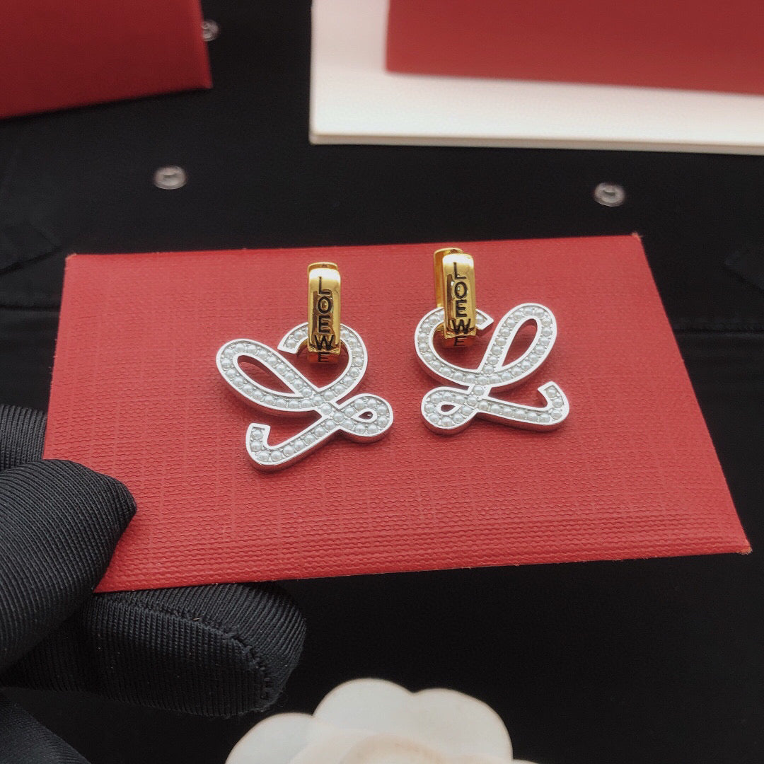 beige brass Hook Earrings for women - alternate angle view 6