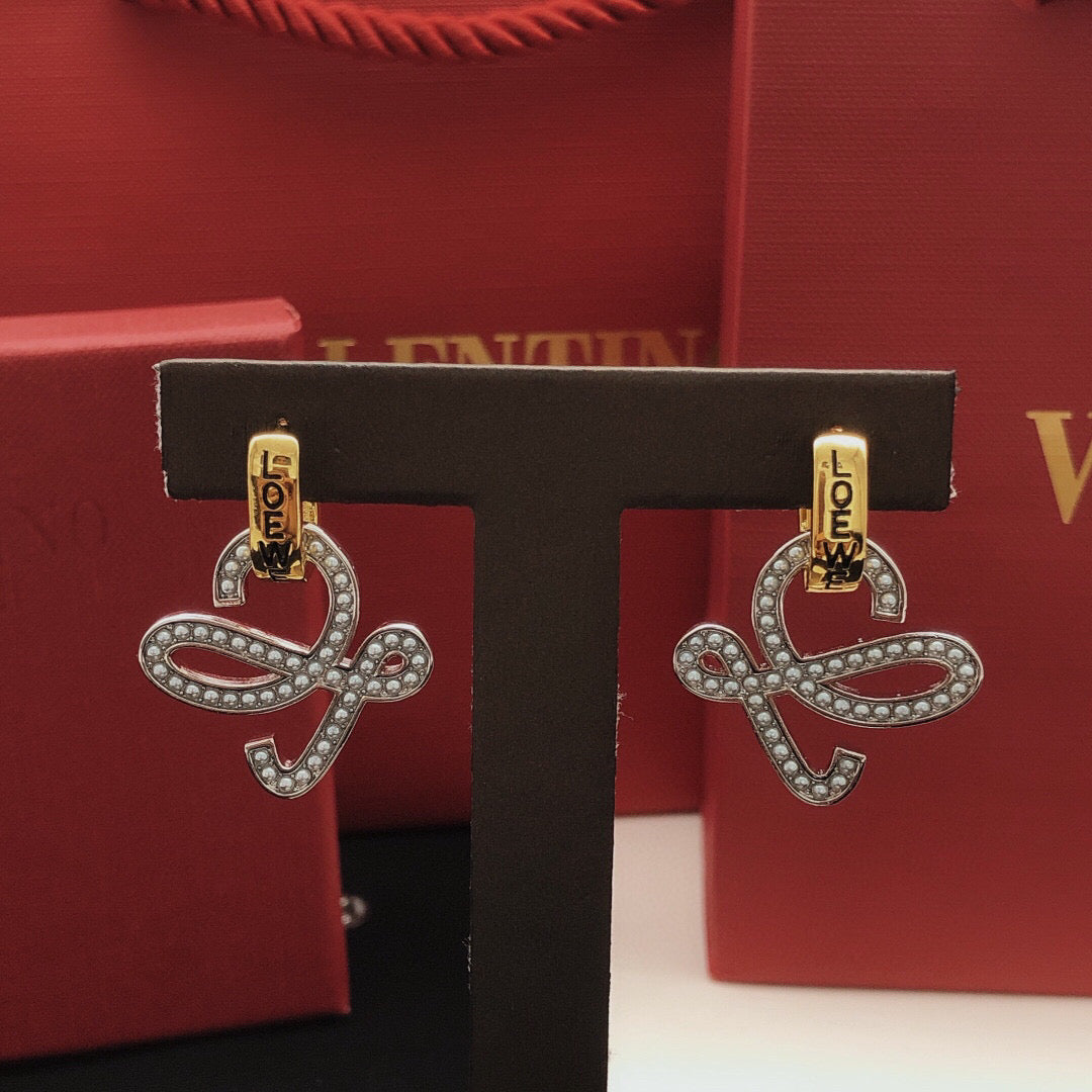 beige brass Hook Earrings for women - alternate angle view 7