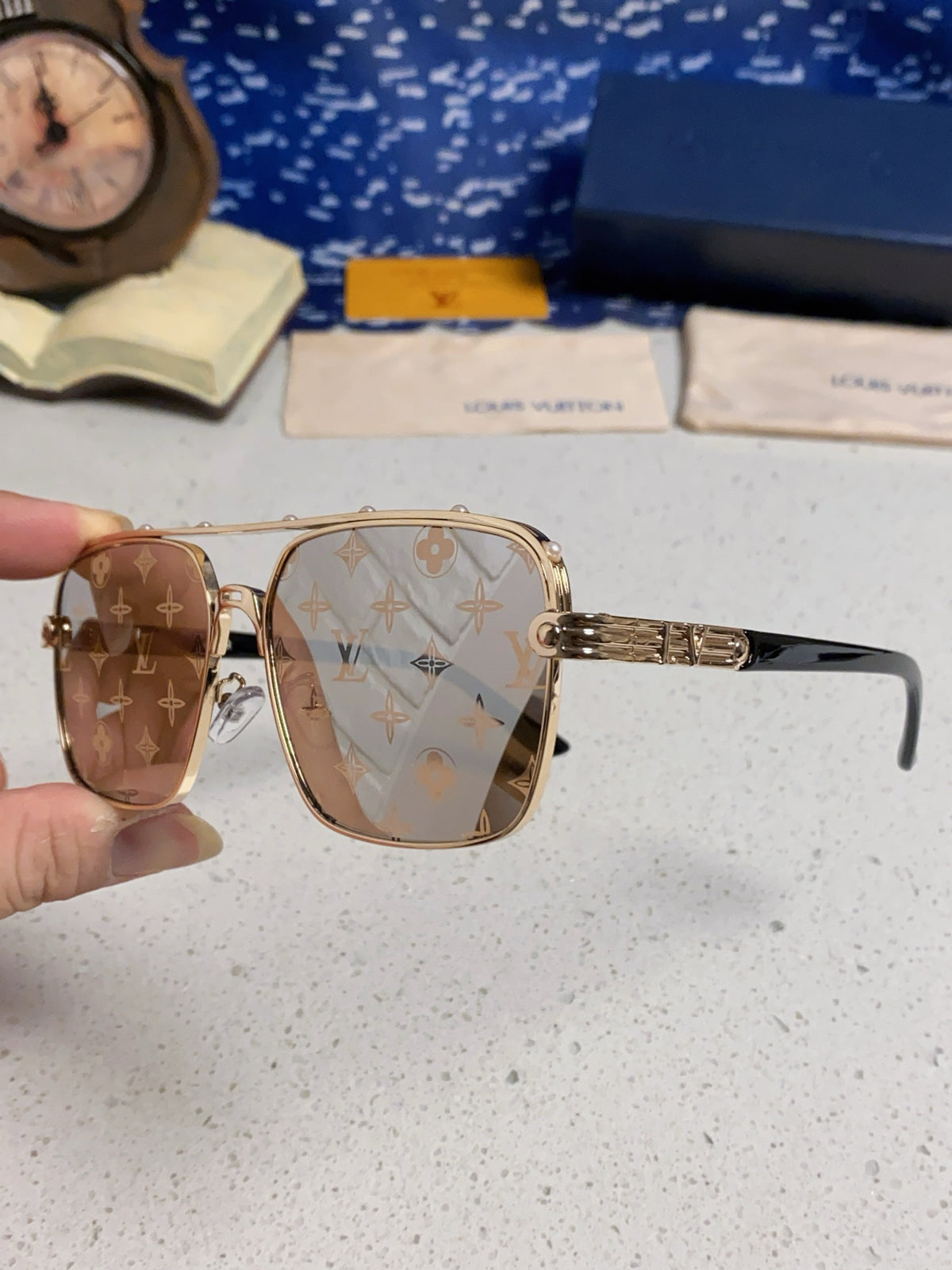 purple metal sun Sunglasses for men - alternate angle view 6