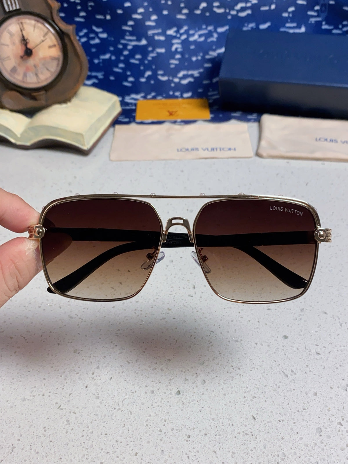 purple metal sun Sunglasses for men - alternate angle view 4