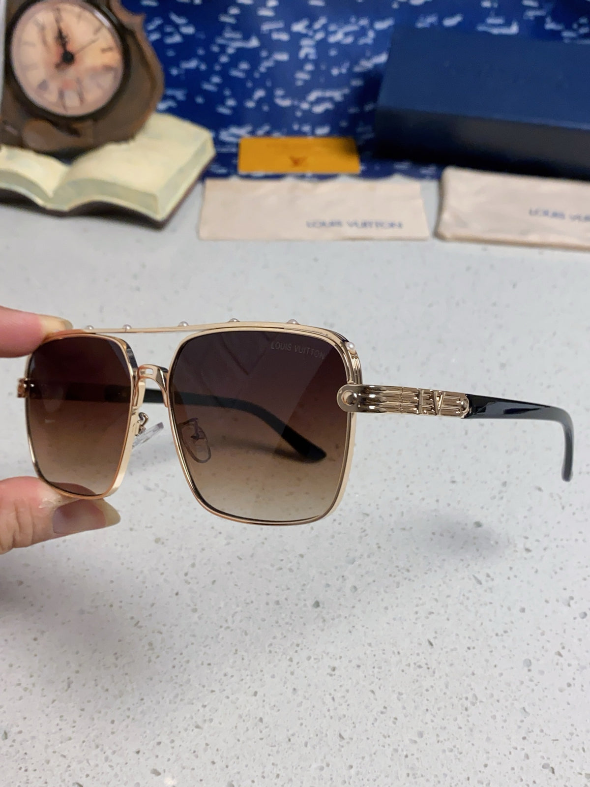 purple metal sun Sunglasses for men - alternate angle view 6