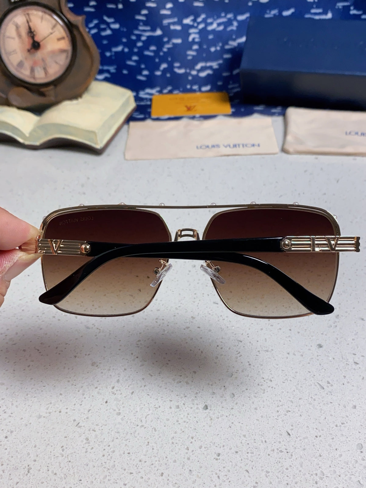 purple metal sun Sunglasses for men - alternate angle view 5