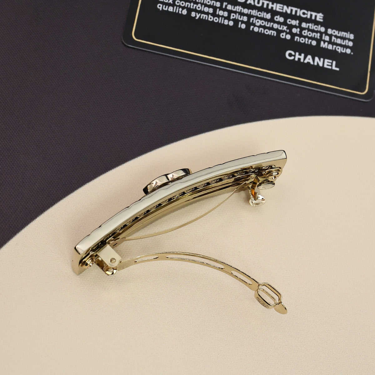 gold pearl Hair Clip for women - alternate angle view 6