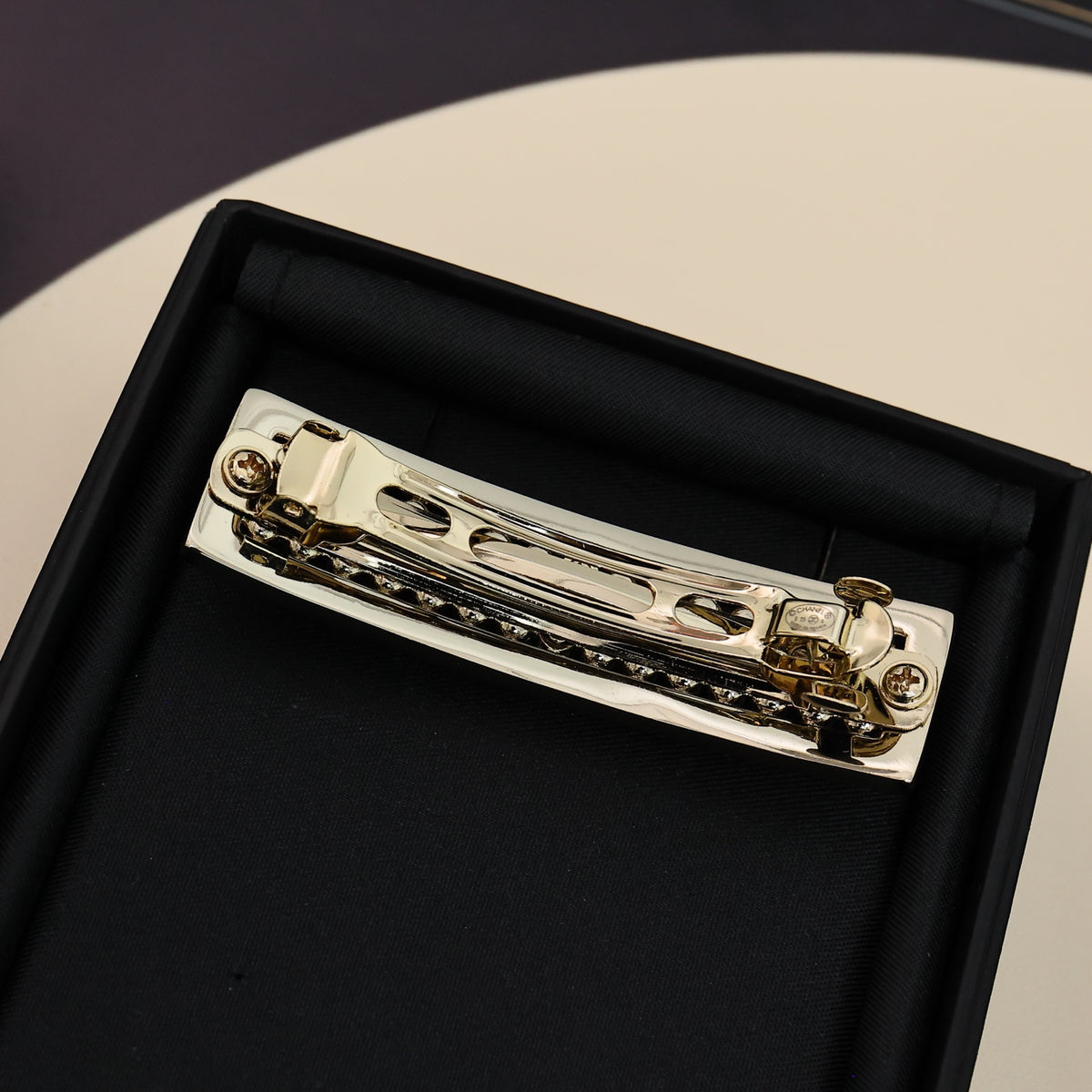 gold pearl Hair Clip for women - alternate angle view 4