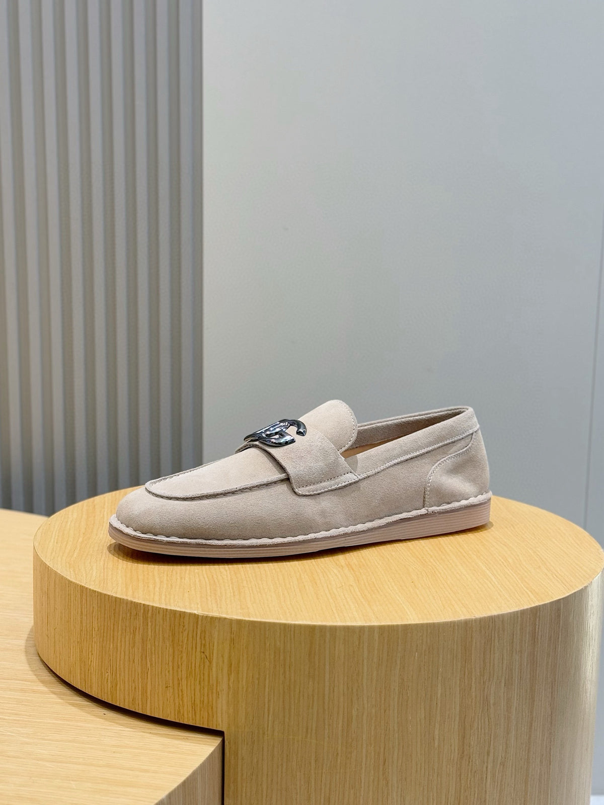 Dolce & Gabbana DG Men's New Florio Suede Moccasin Loafers with Logo