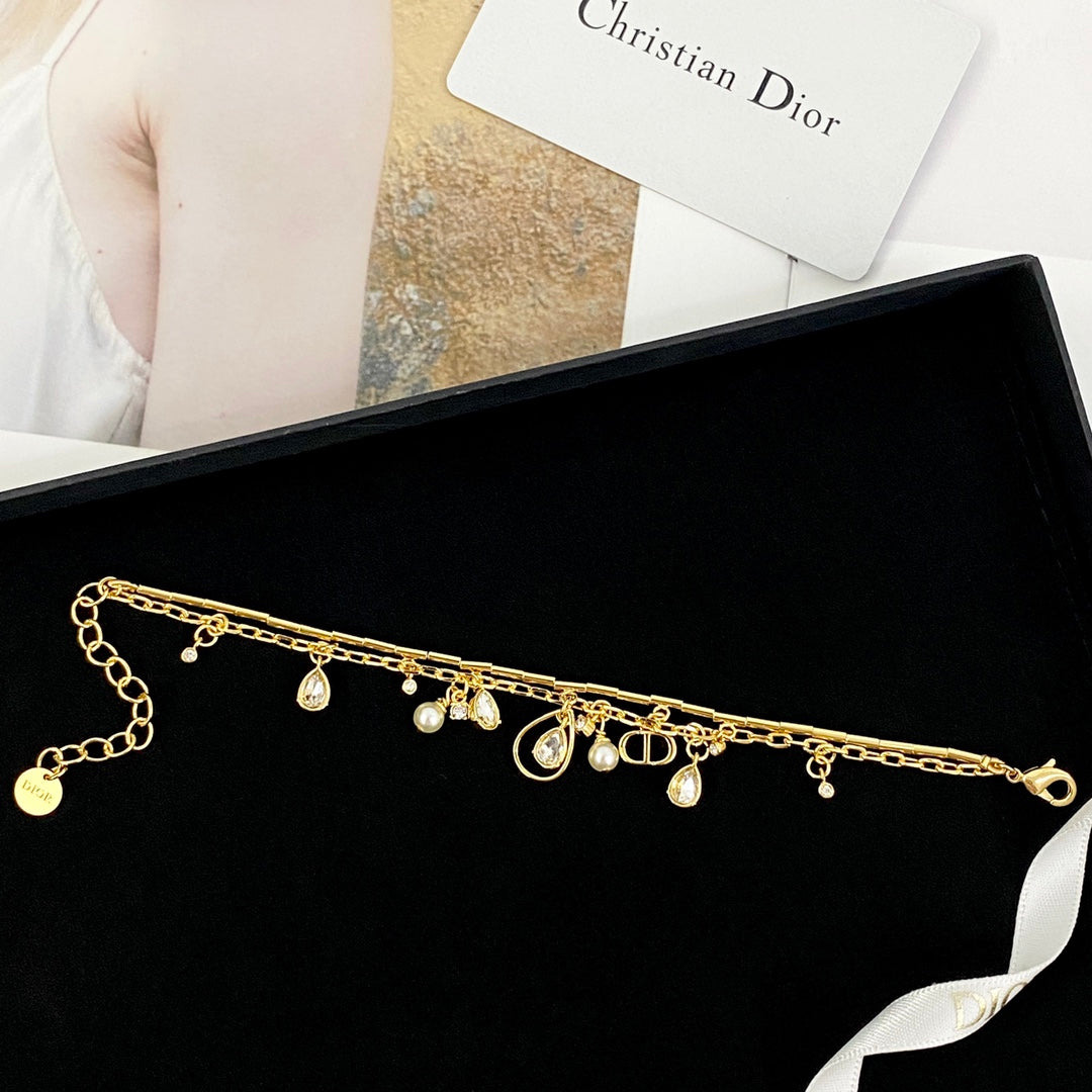 pearl letter Bracelet for women - alternate angle view 4