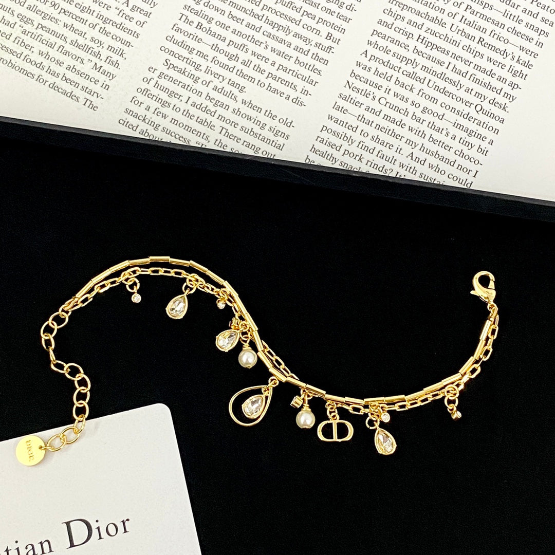 pearl letter Bracelet for women - alternate angle view 6
