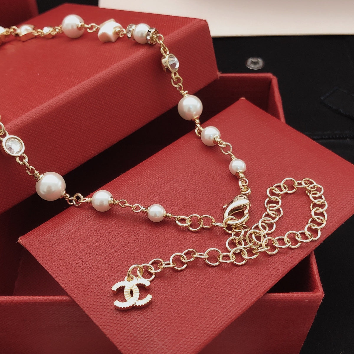 yellow brass star Necklace for women - alternate angle view 7