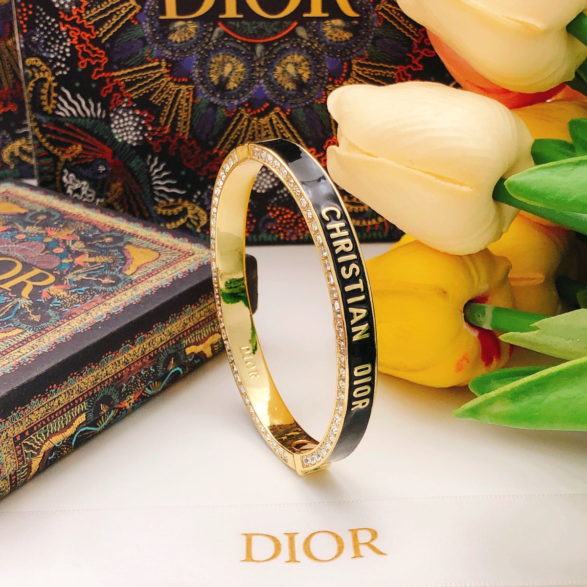 black brass Bangle for women - alternate angle view 3