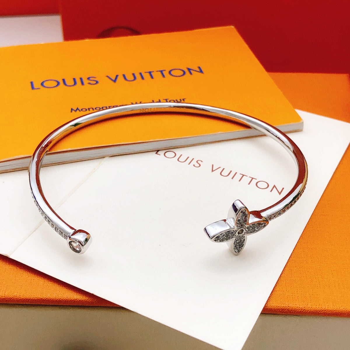 yellow brass Bangle for women - alternate angle view 4